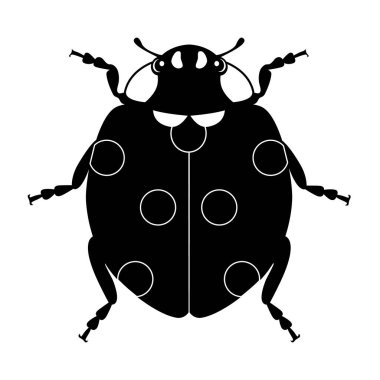 uğur böceği vektör beyaz arka plan üzerinde