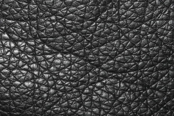 纹理黑色皮革 — 图库照片