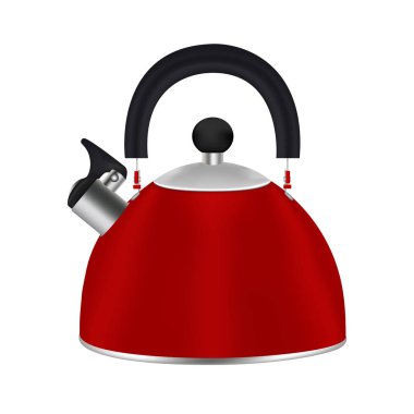 vektör kırmızı çaydanlık