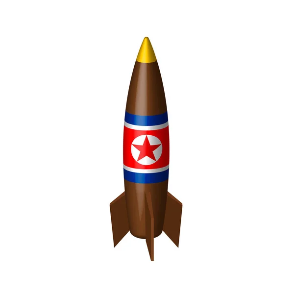 The missile of North Korea vector — Stock Vector