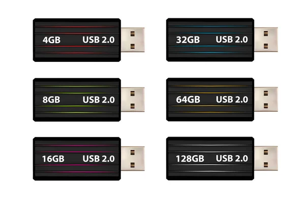 Unidad flash USB vector — Archivo Imágenes Vectoriales