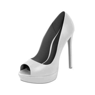 kadın ayakkabısı beyaz arka plan üzerinde vektör