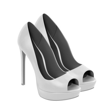 kadın ayakkabısı beyaz arka plan üzerinde vektör