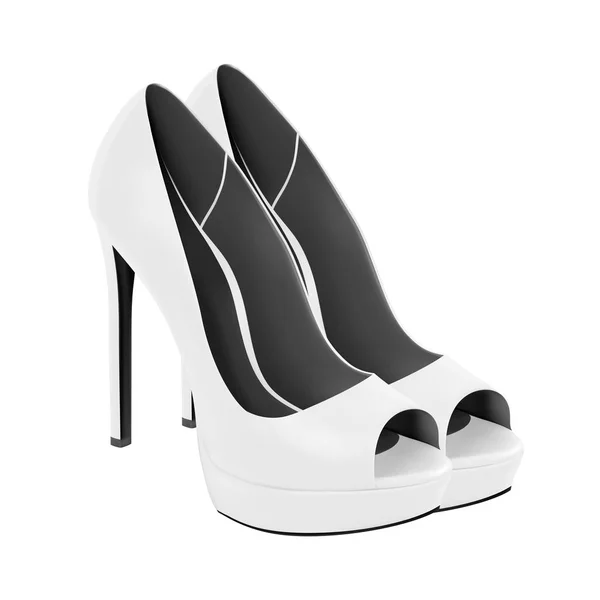 Zapatos de mujer en vector sobre fondo blanco — Vector de stock