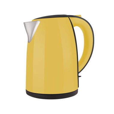 Beyaz arka plan üzerinde vektör elektrikli su ısıtıcısı