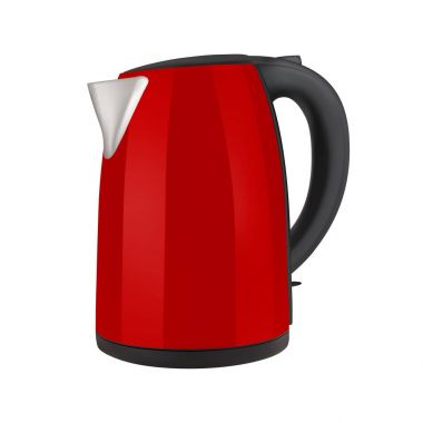 Beyaz arka plan üzerinde vektör elektrikli su ısıtıcısı