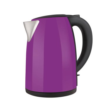 Beyaz arka plan üzerinde vektör elektrikli su ısıtıcısı