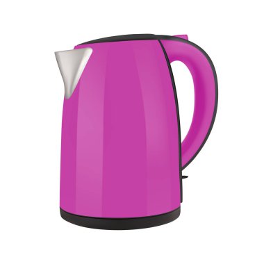 Beyaz arka plan üzerinde vektör elektrikli su ısıtıcısı