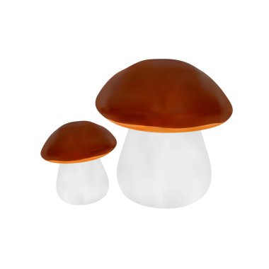 Beyaz arka plan üzerinde izole vektör beyaz mantar çörek