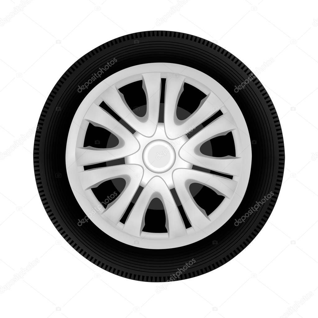 wheel drive from the cars in vector isolated on white background