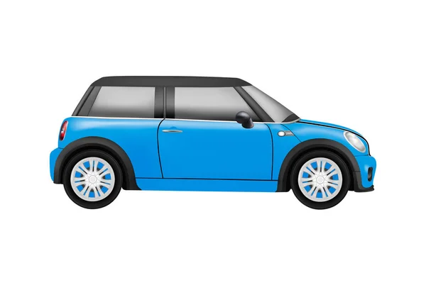 Modelo Realista Mini Carro Vetor Isolado Sobre Fundo Branco — Vetor de Stock