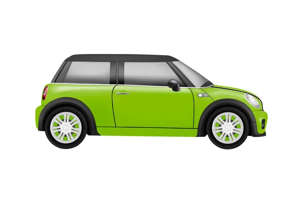 Realistický Model Mini Auto Izolovaných Bílém Pozadí Vektor — Stockový vektor