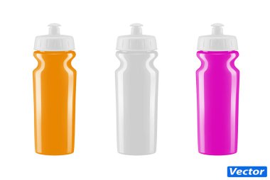 Beyaz arka plan resmi için gerçekçi izole Bisiklet vektör için plastik şişe