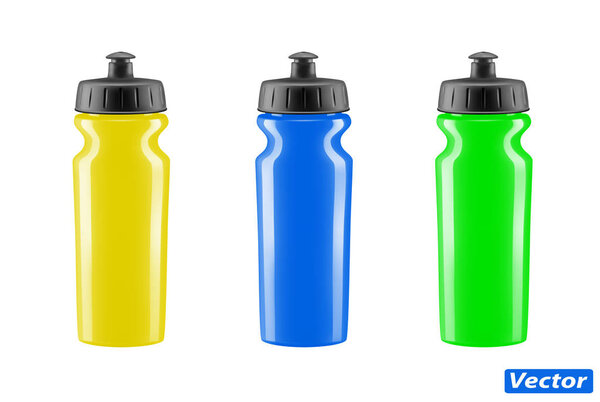 plastic bottle for Bicycle vector isolated on white background photo realistic