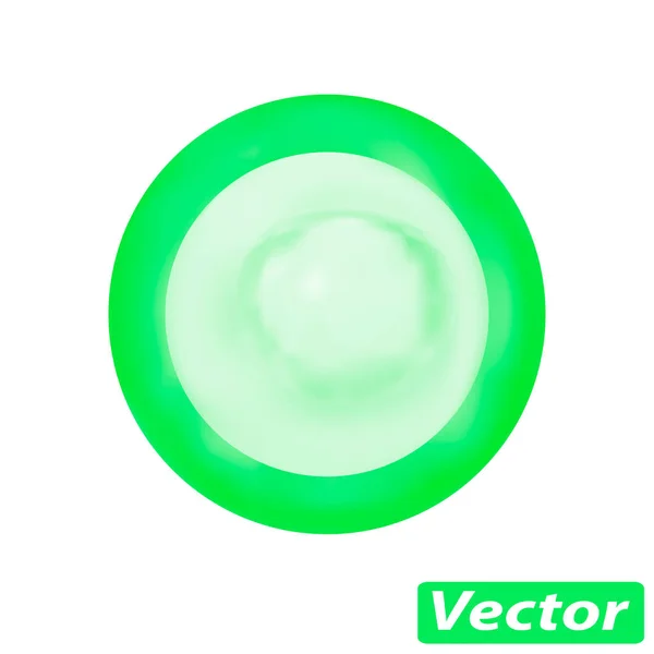 Realistisches Kondom Vektor Isoliert Auf Weißem Hintergrund — Stockvektor