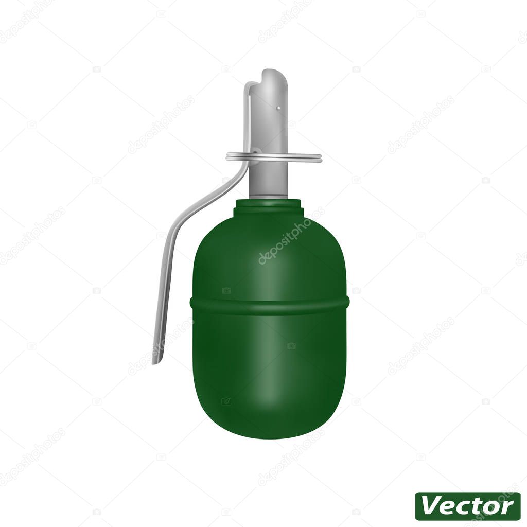 grenade in vector isolated on white background photo realistic