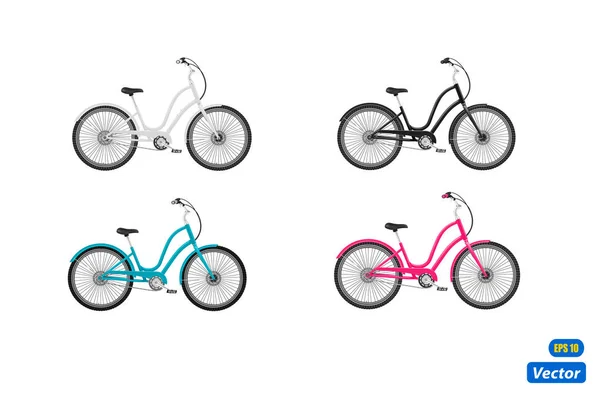 Bicicleta Vector Aislado Sobre Fondo Blanco — Vector de stock