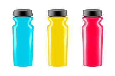 plastik şişe vektör illüstrasyon izole beyaz arka plan üzerinde spor