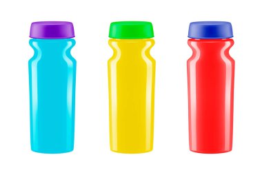 plastik şişe vektör illüstrasyon izole beyaz arka plan üzerinde spor