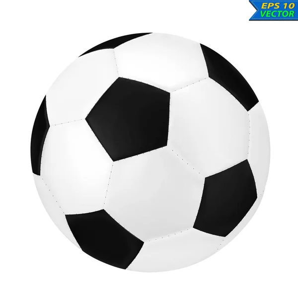 Realistic Soccer Ball Ball Isolated White Background Vector Illustration — стоковый вектор