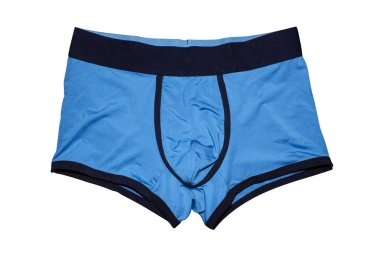 Beyaz arka plan üzerinde izole Boxer erkek külot.