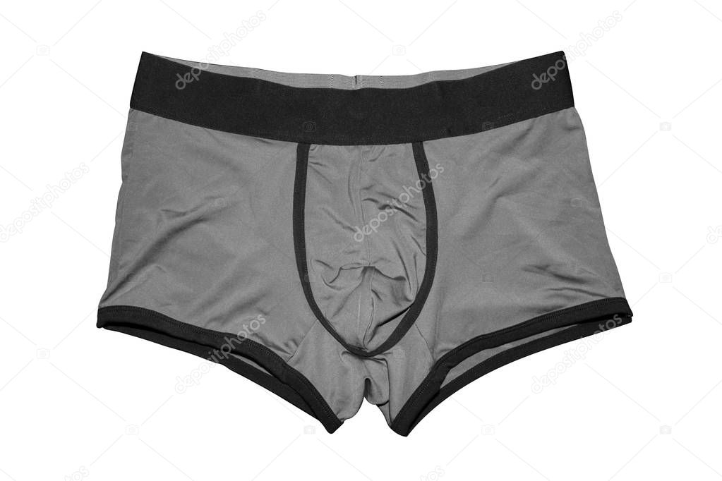 Men's briefs boxers isolated on white background.