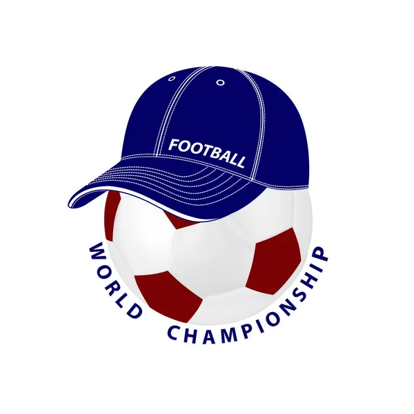 Mundo Futebol Cup Logotipo Mundo Cup Vector Ilustração Sobre Fundo — Vetor de Stock