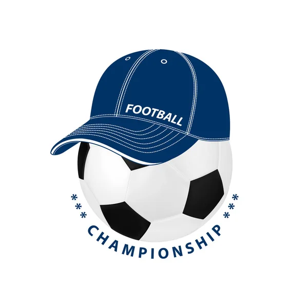 Logo Del Campeonato Fútbol 2018 Torneo Futbol Ilustración Vectorial Aislada — Vector de stock