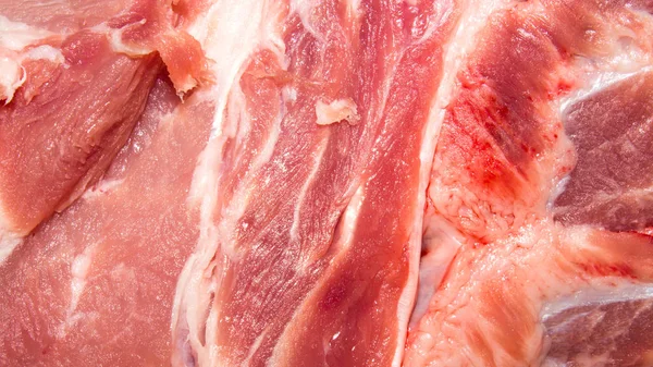 Pedaço Porco Fundo Carne Porco Textura Carne Porco — Fotografia de Stock