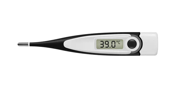 Электронный Термометр Векторе Термометр Измерения Температуры Тела Векторе — стоковый вектор