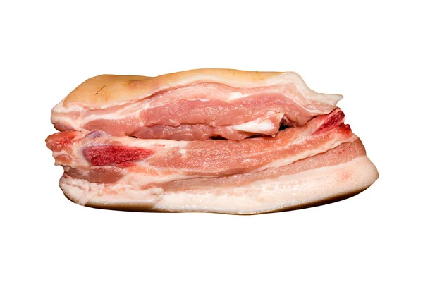 一块白色背景上的肉 一块猪肉 肉软骨素 — 图库照片