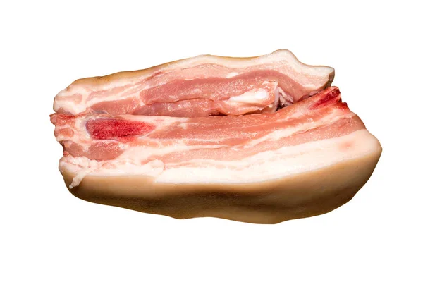 Piece Meat White Background Piece Pork Meat Tenderloin — Stock Photo, Image