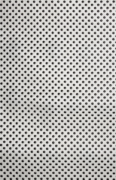 White fabric texture in black dot.White fabric background with black polka dots.