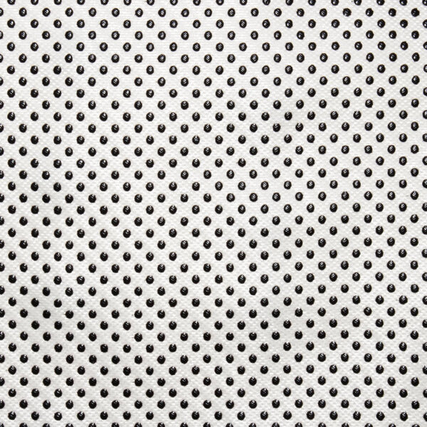 White fabric texture in black dot.White fabric background with black polka dots.