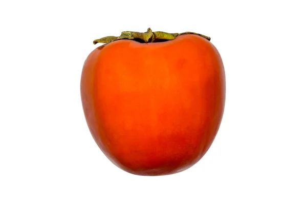 柿は白地に孤立し 果実は柿です 柿の背景 — ストック写真