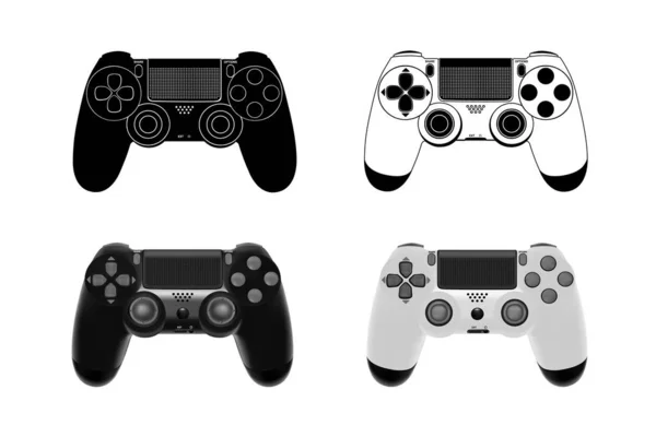 Contrôleur Jeu Vecteur Illustration Vectorielle Gamepad Pour Console Jeu Joystick — Image vectorielle