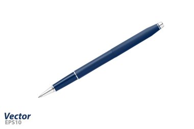 Automatic ballpoint pen in vector.Business class ballpoint pen in vector. clipart