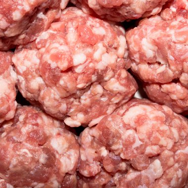 Arka plan çiğ kıyılmış et. Kıyılmış et dokusu.