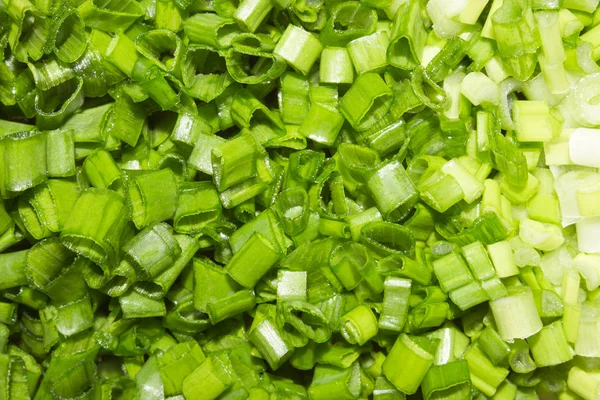 Cebollas Verdes Finamente Picadas Fondo Cebolla Verde — Foto de Stock