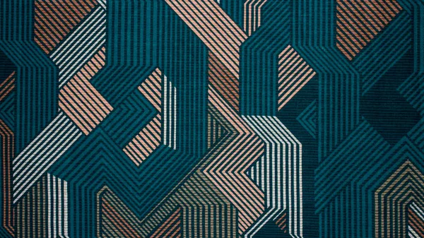 Текстура Ткани Абстрактными Линиями Ткань Фона Разноцветными Линиями — стоковое фото