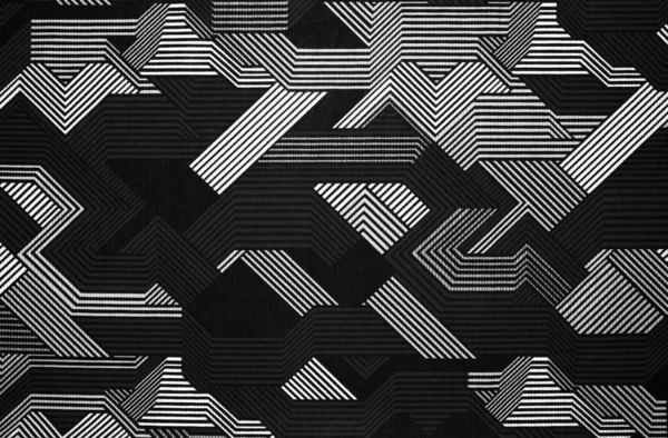 Fabric texture with abstract lines.Fabric background with black and white lines.Abstract black and white background.