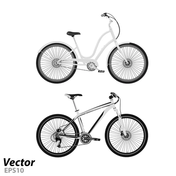 Bicicleta Montaña Vector Bicicleta Clásica Vector — Vector de stock