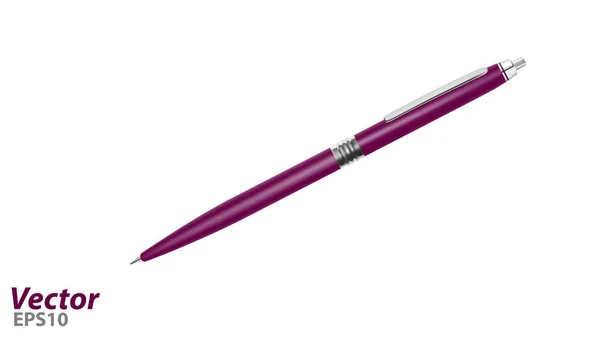 Automatic Ballpoint Pen Vector Business Class Pens Vector Illustration — Stock Vector