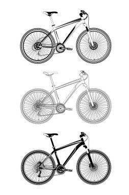 Dağ bisikleti logosu vektörde, liman bisikleti vektörde. Bisiklet ikonu vektörü.