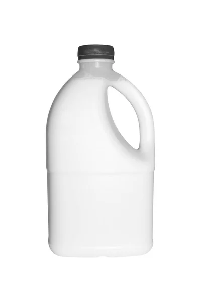 Молоко Пластиковой Упаковке Белом Фоне — стоковое фото