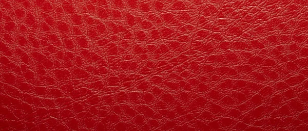 Jasnoczerwona Tekstura Skóry Czerwone Skórzane Tło — Zdjęcie stockowe