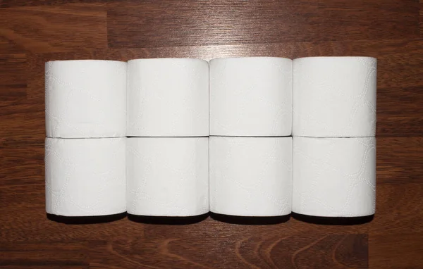卫生纸 干净的新卫生纸卷筒的背景 — 图库照片