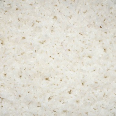 Suşi ve rulo yapmak için pirinç. Pişmiş pirincin arka planı..