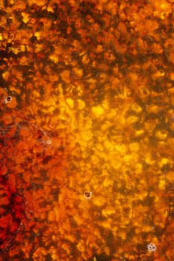 Yanmış paslı arka plan. Paslı su dokusu..