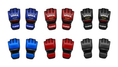 Vektör içinde MMA eldivenleri. Vektör içinde karma dövüş sanatları için eldivenler..